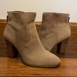 Vince Camuto Tan Suede Ankle Boots